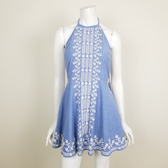 Tularosa Otto Embroidered Chambray Mini Dress - Picture 4 of 9